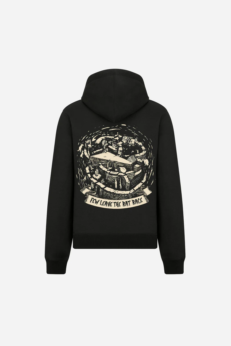 FEW LEAVE THE RAT RACE BLACK HOODIE